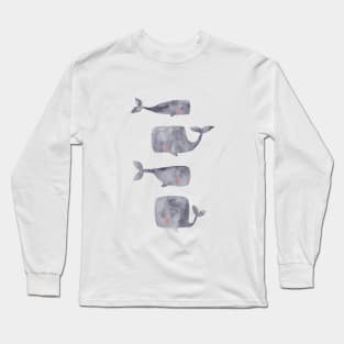 Gray Baby whales Long Sleeve T-Shirt